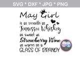 Birthday (All Months Included) Girl, smooth, sweet, warm, saying, digital download, SVG, DXF, cut file, personal, commercial, use with Silhouette Cameo, Cricut and Die Cutting Machines