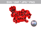 Birthday Queen, crown, digital download, SVG, DXF, cut file, personal, commercial, use with Silhouette Cameo, Cricut and Die Cutting Machines