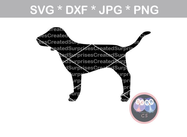 Dog silhouette, cute, digital download, SVG, DXF, cut file, personal, commercial, use with Silhouette Cameo, Cricut and Die Cutting Machines