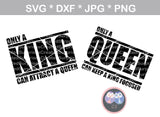 King, Queen, Attract, Keep focused, digital download, SVG, DXF, cut file, personal, commercial, use with Silhouette Cameo, Cricut and Die Cutting Machines