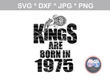 Kings are born in (All numbers Included), Aquarius zodiac, digital download, SVG, DXF, cut file, personal, commercial, use with Silhouette Cameo, Cricut and Die Cutting Machines