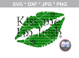 Kiss Me Im Irish, clover, St Pattys Day, cute, digital download, SVG, DXF, cut file, personal, commercial, use with Silhouette Cameo, Cricut and Die Cutting Machines