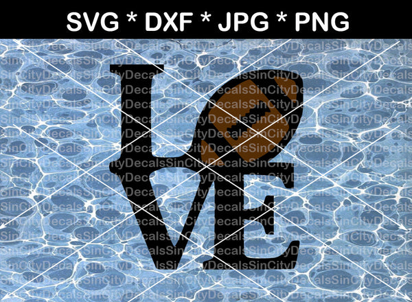 Love, Football, ball, digital download, SVG, DXF, cut file, personal, commercial, use with Silhouette Cameo, Cricut and Die Cutting Machines