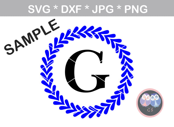 Monogram Heart Frame, letters, all 26, digital download, SVG, DXF, cut file, personal, commercial, use with Silhouette Cameo, Cricut and Die Cutting Machines