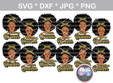 Month Queen (All Months Included) sassy digital download SVG DXF personal commercial Silhouette Cricut Die Cutting