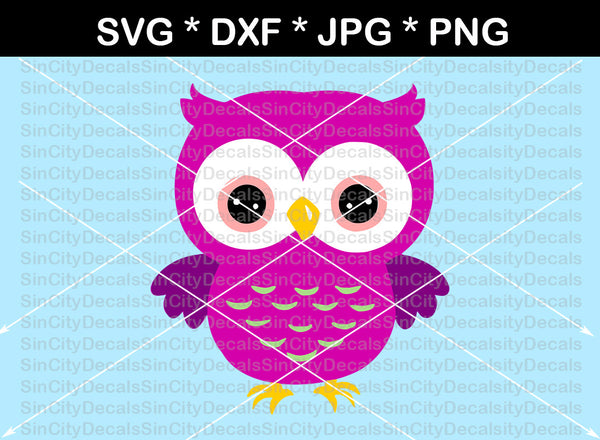 Owl, cute owl, digital download, SVG, DXF, cut file, personal, commercial, use with Silhouette Cameo, Cricut and Die Cutting Machines