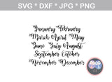 Queens are born in (All Months Included), dripping shoe, digital download, SVG, DXF, cut file, personal, commercial, use with Silhouette Cameo, Cricut and Die Cutting Machines