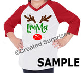 Rudolph, Antlers, Name (not included), Nose, digital download, SVG, DXF, cut file, personal, commercial, use with Silhouette Cameo, Cricut and Die Cutting Machines
