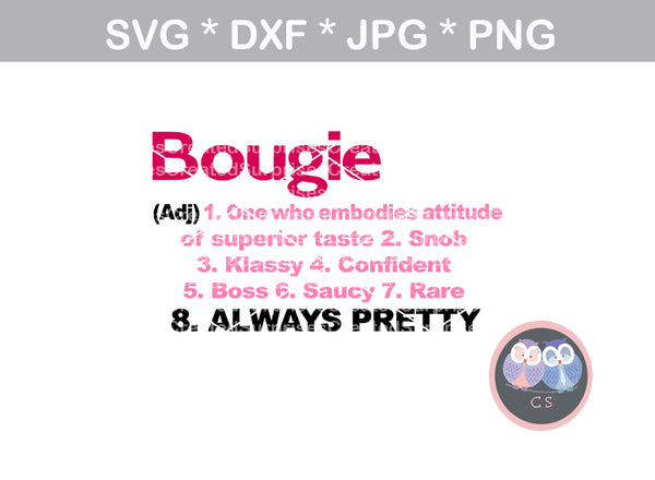 Bougie definition, woman, digital download, SVG, DXF, cut file, personal, commercial, use with Silhouette Cameo, Cricut and Die Cutting Machines