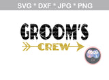 Groom, Grooms Crew, glasses, fun shirt labels, bachelor, wedding, digital download, SVG, DXF, cut file, personal, commercial, use with Silhouette Cameo, Cricut and Die Cutting Machines