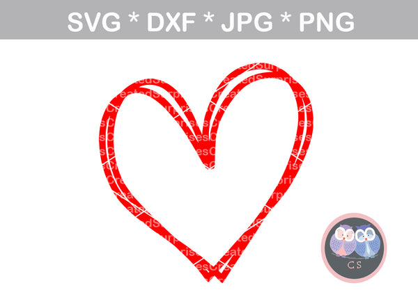 Lined Hearts, Valentine, heart, love, digital download, SVG, DXF, cut file, personal, commercial, use with Silhouette Cameo, Cricut and Die Cutting Machines