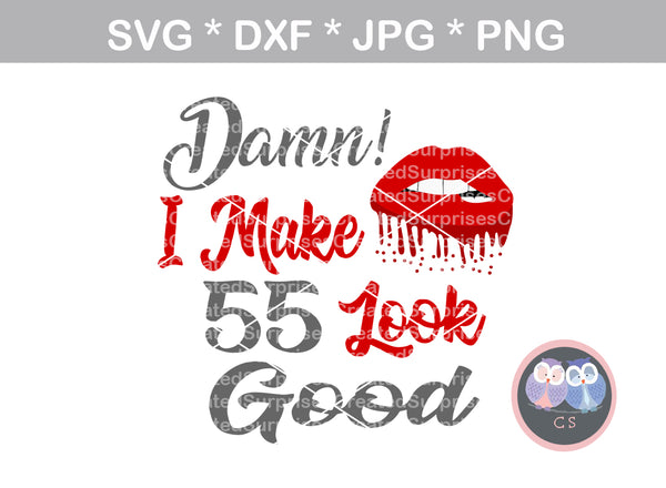 Damn I make (all numbers included) look good, digital download, SVG, DXF, cut file, personal, commercial, use with Silhouette Cameo, Cricut and Die Cutting Machines