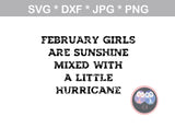Girls, sunshine, hurricane, (All Months Included) digital download, SVG, DXF, cut file, personal, commercial, use with Silhouette Cameo, Cricut and Die Cutting Machines