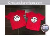 Twin 1, Twin 2 matching baby/toddler shirts